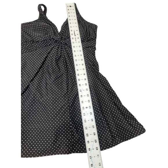 Miraclesuit Pinpoint Polka Dot One Piece Dress Swimsuit DD-Cup Women 10 Black - Picture 7 of 16